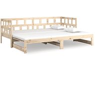 Výsuvná postel masivní borovice 2× (80 × 200) cm , 820227 - Postel