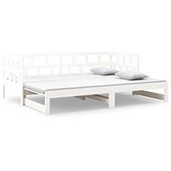 Výsuvná postel bílá masivní borovice 2× (90 × 190) cm , 820233 - Rám postele