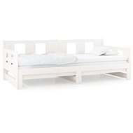 Pull-out bed white solid pine 2× (80 × 200) cm, 820288 - Bed
