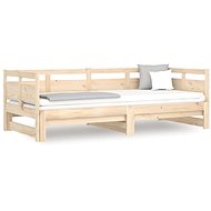 Pull-out bed solid pine 2× (80 × 200) cm, 820317 - Bed