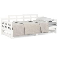 Výsuvná posteľ biela masívna borovica 2× (90 × 190) cm, 820353 - Rám postele