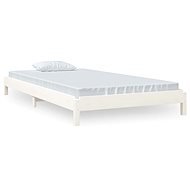 Stohovatelná postel bílá 90 × 200 cm masivní borovice, 820393 - Rám postele