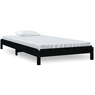 Stohovatelná postel černá 75 × 190 cm masivní borovice, 820411 - Rám postele