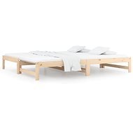 Výsuvná posteľ 2× (90 × 190) cm masívna borovica, 820437 - Rám postele