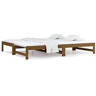 Výsuvná postel medově hnědá 2× (90 × 190 cm) masivní borovice, 820440 - Rám postele