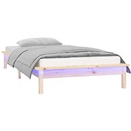 Rám postele s LED světlem 90 × 200 cm masivní dřevo, 820591 - Rám postele