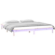 Rám postele s LED světlem 135 × 190 cm Double masivní dřevo, 820646 - Rám postele