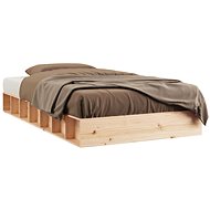 Rám postele 135 × 190 cm Double masivní dřevo, 820711 - Rám postele