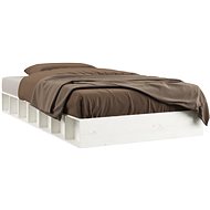 Rám postele bílý 140 × 190 cm masivní dřevo, 820717 - Rám postele