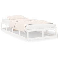 Rám postele bílý 100 × 200 cm masivní dřevo, 820787 - Rám postele