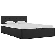 Bed frame with storage space dark gray textile 120x200 cm - Bed Frame