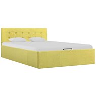 Bed frame with storage space green textile 120x200 cm - Bed Frame