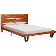 Bed frame with live edge solid acacia wood 120 cm - Bed Frame