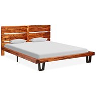 Bed frame with live edge solid acacia wood 160 cm - Bed Frame