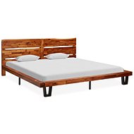 Bed frame with live edge solid acacia wood 200 cm - Bed Frame
