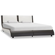 Bed frame gray-white faux leather 140x200 cm - Bed Frame