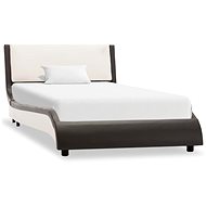 Bed frame gray-white faux leather 90x200 cm - Bed Frame