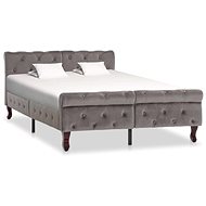 Bed frame gray velvet 120x200 cm - Bed