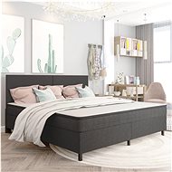 Bed frame gray textile 200x200 cm - Bed Frame