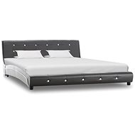 Bed frame gray faux leather 160x200 cm - Bed Frame