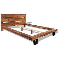 Bed frame, massive acacia, 140x200 cm - Bed Frame