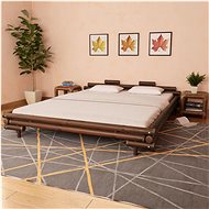 Bed frame dark brown bamboo 180x200 cm - Bed