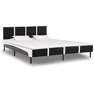 Bed frame black and white faux leather 180x200 cm - Bed Frame