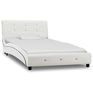 Bed frame white faux leather 90x200 cm - Bed Frame