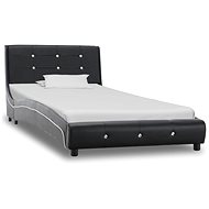 Bed frame black faux leather 90x200 cm - Bed Frame
