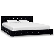 Bed frame black velvet 140x200 cm - Bed Frame