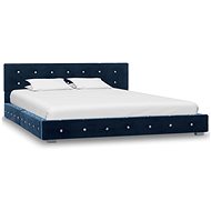 Bed frame blue velvet 140x200 cm - Bed Frame