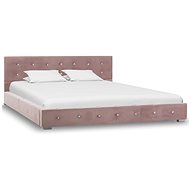 Bed frame pink velvet 140x200 cm - Bed Frame