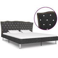 Bed frame dark gray textile 160x200 cm - Bed Frame
