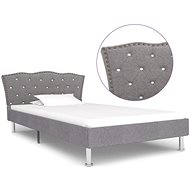 Bed frame light gray textile 90x200 cm - Bed Frame