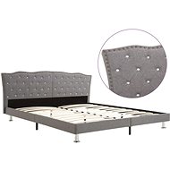Bed frame light gray textile 180x200 cm - Bed Frame
