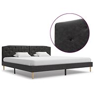 Bed frame black textile 180x200 cm - Bed Frame