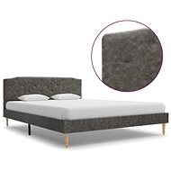 Bed frame dark gray textile 140x200 cm - Bed Frame