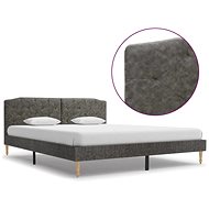 Bed frame dark gray textile 160x200 cm - Bed Frame