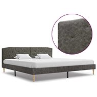 Bed frame dark gray textile 180x200 cm - Bed Frame