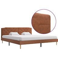 Bed frame brown textile 180x200 cm - Bed Frame