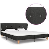 Bed frame dark gray jute 160x200 cm - Bed Frame