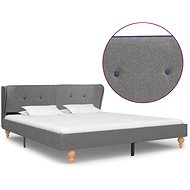 Bed frame light gray textile 180x200 cm - Bed Frame