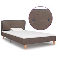 Bed frame taupe textile 90x200 cm - Bed Frame