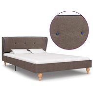 Bed frame taupe textile 120x200 cm - Bed Frame