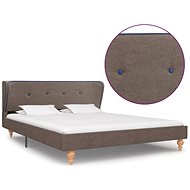 Bed frame taupe textile 140x200 cm - Bed Frame