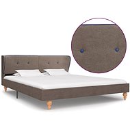 Bed frame taupe textile 180x200 cm - Bed Frame