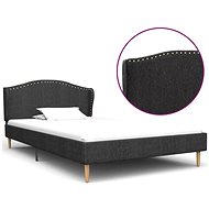 Bed frame dark gray textile 90x200 cm - Bed Frame