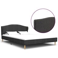 Bed frame dark gray textile 200x120 cm - Bed Frame