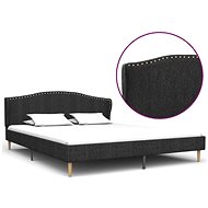 Bed frame dark gray textile 160x200 cm - Bed Frame