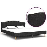 Bed frame dark gray textile 180x200 cm - Bed Frame